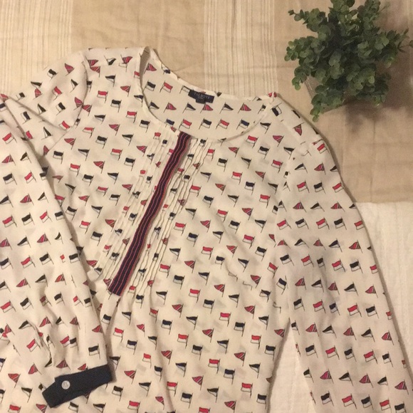 Talbots Tops - Talbots Petite Flag Blouse